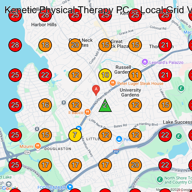 Kenetic Physical Therapy PC GeoGrid visibility map for Physical Therapist in Little Neck